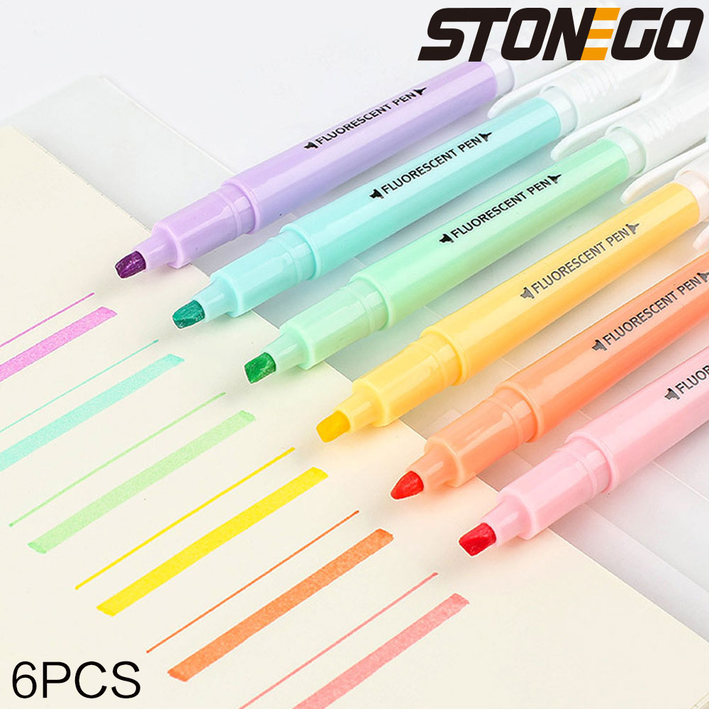 STONEGO 6 ADET Çift Uçlu Fosfo - Highlighter Set Pastel incelemesi ve fiyatı
