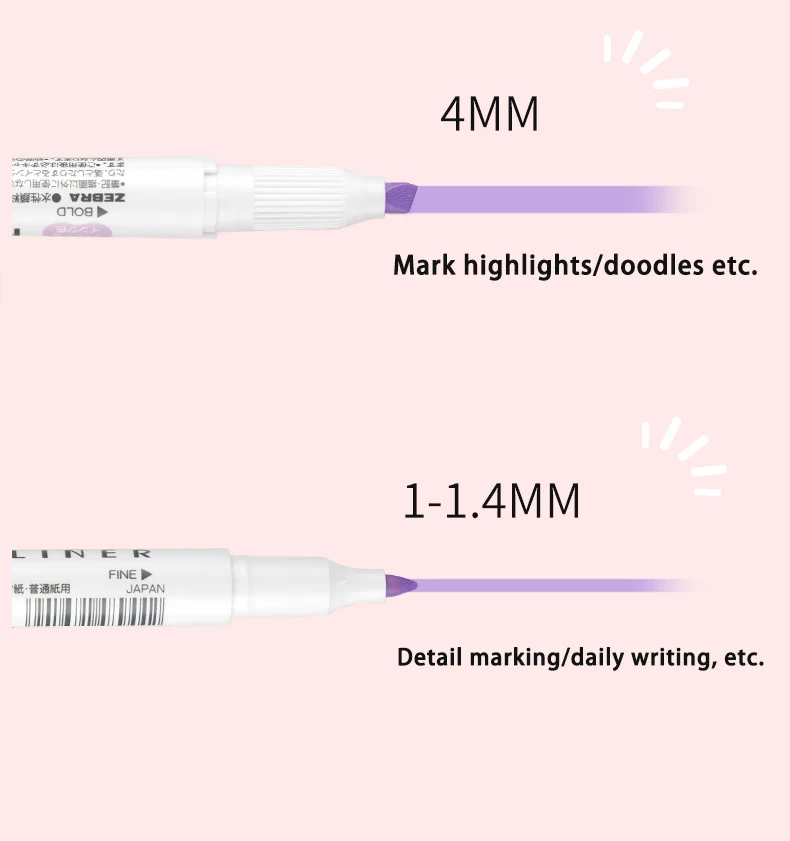 Japonya ZEBRA Fosforlu Kalemle - Highlighter Set Pastel incelemesi ve fiyatı