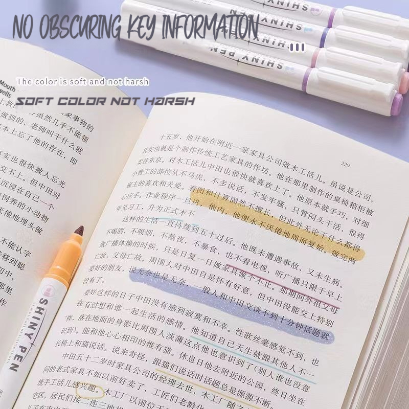4 Renkli/Set Simli Fosforlu Ka - Highlighter Set Pastel incelemesi ve fiyatı