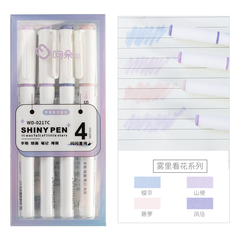 4 Renkli/Set Simli Fosforlu Ka - Highlighter Set Pastel incelemesi ve fiyatı
