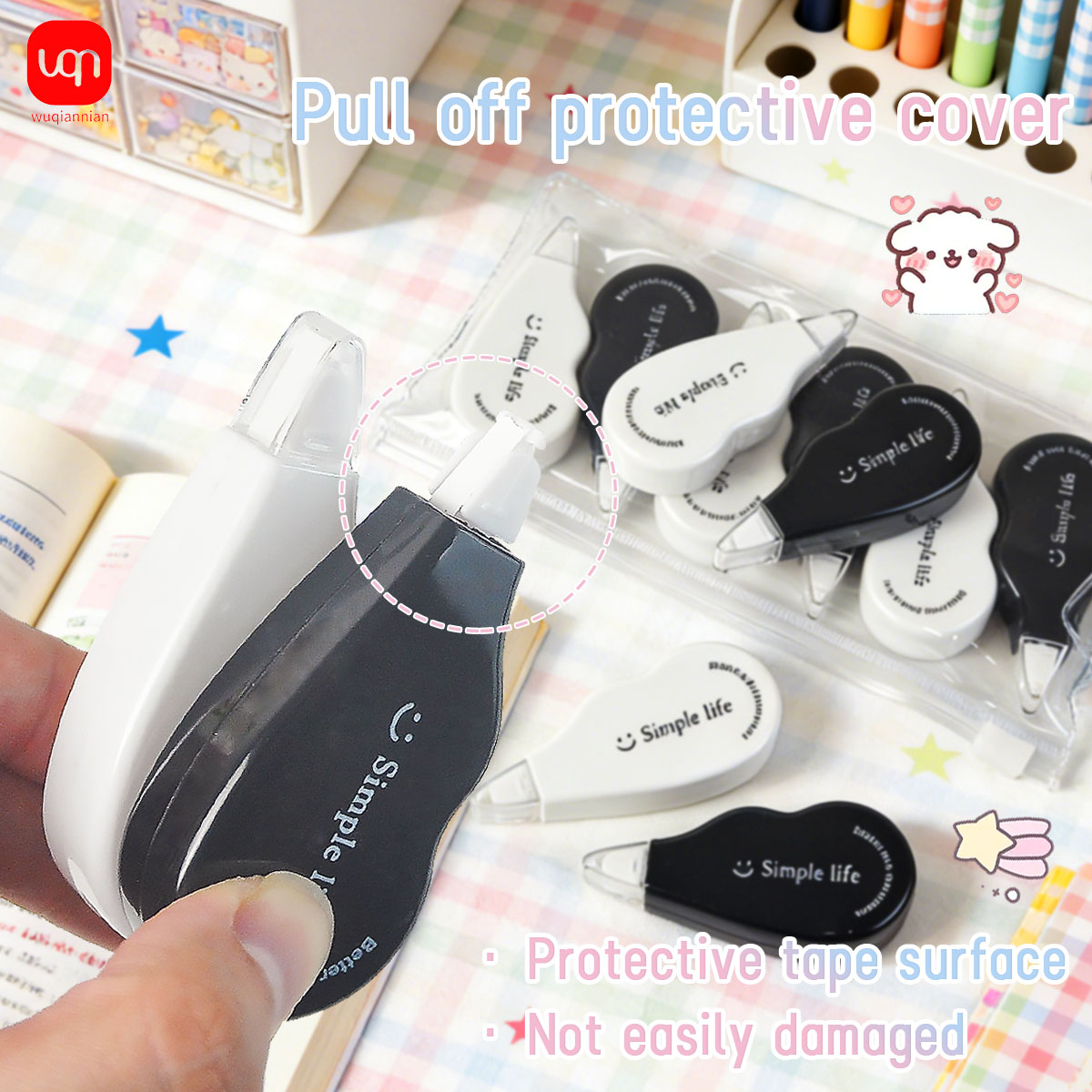 WQN - Siyah Beyaz Mini Düzeltm - Office Supply Office Stationery Items incelemesi ve fiyatı
