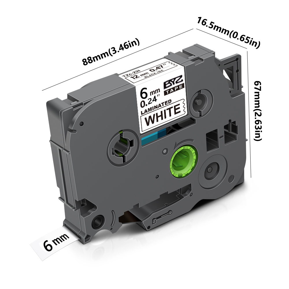 1 paket TZe211 Ptouch 6mm/0.24 - Label Printer Tape incelemesi ve fiyatı